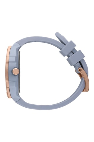 Silicone Quartz Horloge ICE Boliday - Blauw en Roségoudkleurig