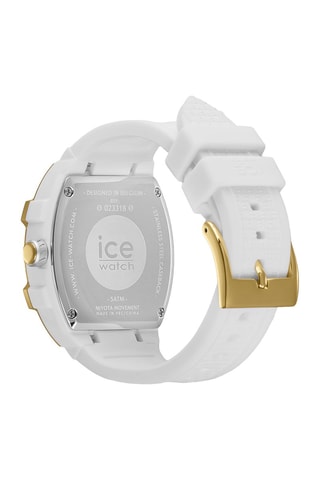 Silicone Quartz Horloge ICE Boliday - Wit en goudkleurig