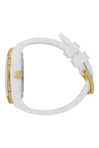 Silicone Quartz Horloge ICE Boliday - Wit en goudkleurig