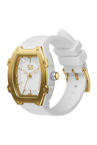 Silicone Quartz Horloge ICE Boliday - Wit en goudkleurig