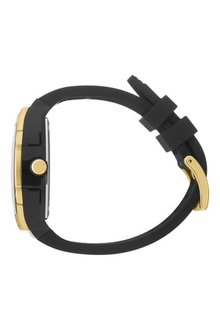 Silicone Quartz Horloge ICE Boliday - Zwart en goudkleurig