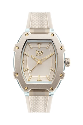 Silicone Quartz Horloge ICE Boliday - Beige en blauw