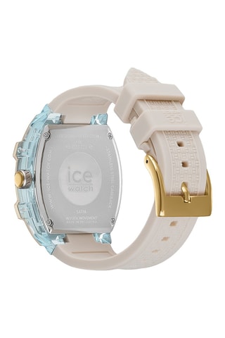 Silicone Quartz Horloge ICE Boliday - Beige en blauw
