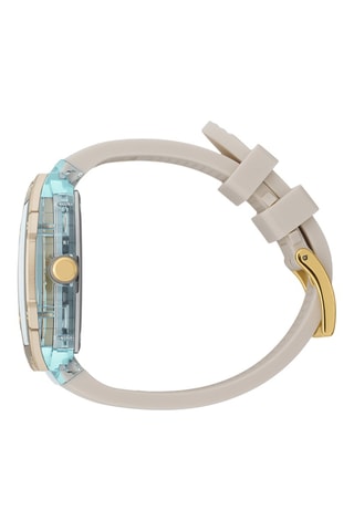 Silicone Quartz Horloge ICE Boliday - Beige en blauw