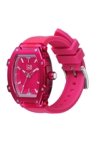 Silicone Quartz Horloge ICE Boliday - Roze en zilverkleurig