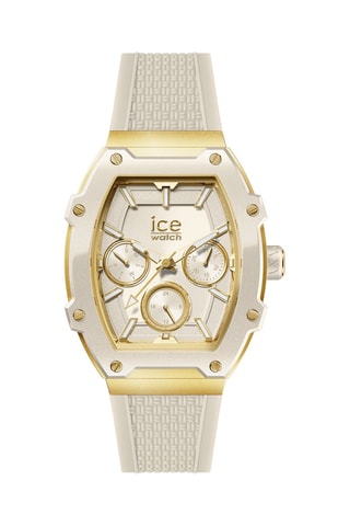 Silicone Quartz Horloge ICE Boliday - Beige en goudkleurig