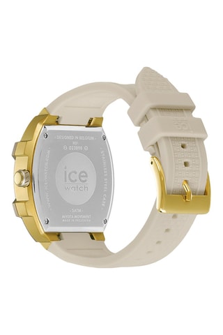 Silicone Quartz Horloge ICE Boliday - Beige en goudkleurig