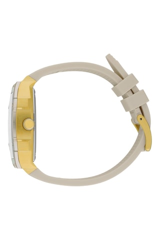 Silicone Quartz Horloge ICE Boliday - Beige en goudkleurig