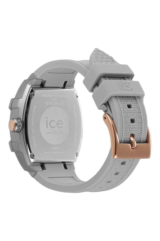 Silicone Quartz Horloge ICE Boliday - Grijs en Roségoudkleurig