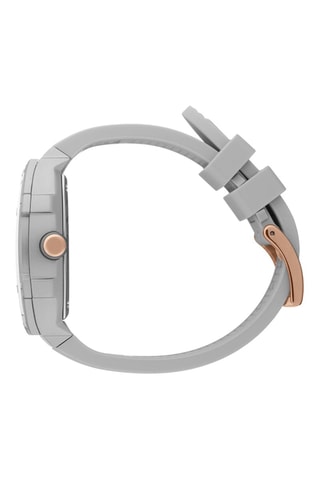Silicone Quartz Horloge ICE Boliday - Grijs en Roségoudkleurig