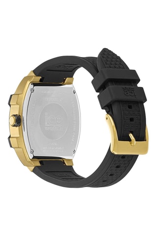 Silicone Quartz Horloge ICE Boliday - Zwart en goudkleurig