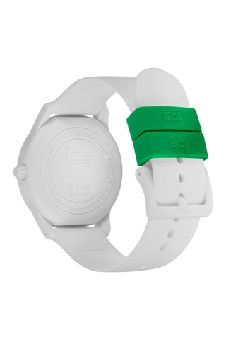 Silicone Quartz Horloge ICE Solar Power - Wit en Groen