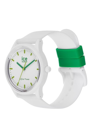 Silicone Quartz Horloge ICE Solar Power - Wit en Groen