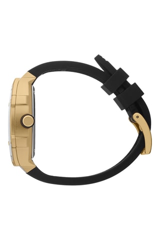 Silicone Quartz Horloge ICE Boliday - Zwart en goudkleurig