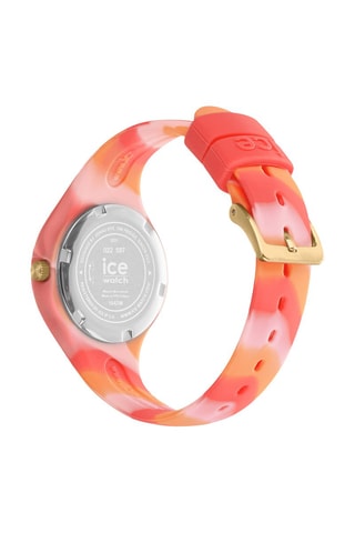 Silicone Quartz Horloge ICE Tie and Dye - Rood en Oranje