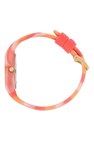 Silicone Quartz Horloge ICE Tie and Dye - Rood en Oranje