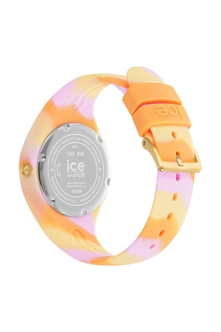 Silicone Quartz Horloge ICE Tie and Dye - Oranje en Geel