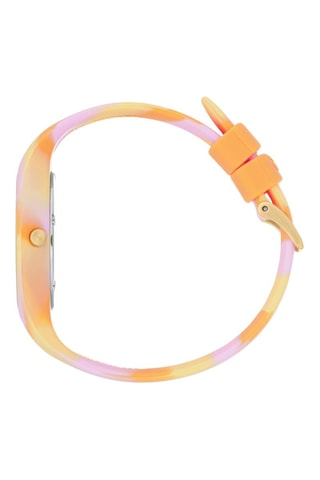 Silicone Quartz Horloge ICE Tie and Dye - Oranje en Geel