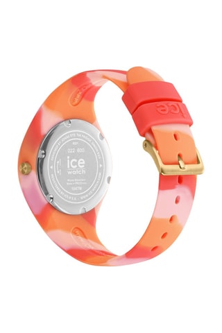 Silicone Quartz Horloge ICE Tie and Dye - Rood en Oranje