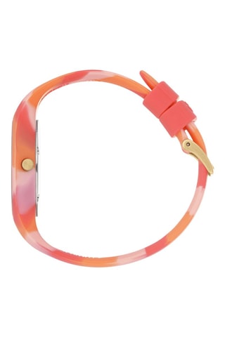 Silicone Quartz Horloge ICE Tie and Dye - Rood en Oranje