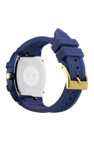 Silicone Quartz Horloge ICE Boliday - Blauw en goudkleurig
