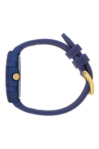 Silicone Quartz Horloge ICE Boliday - Blauw en goudkleurig