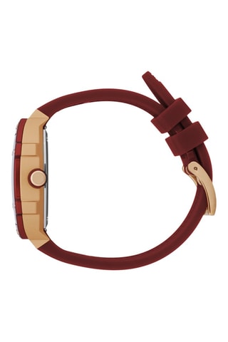 Silicone Quartz Horloge ICE Boliday - Rood en Roségoudkleurig