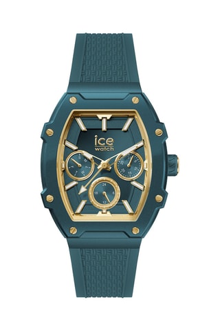 Silicone Quartz Horloge ICE Boliday - Groen en goudkleurig