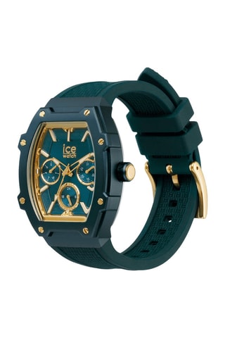 Silicone Quartz Horloge ICE Boliday - Groen en goudkleurig