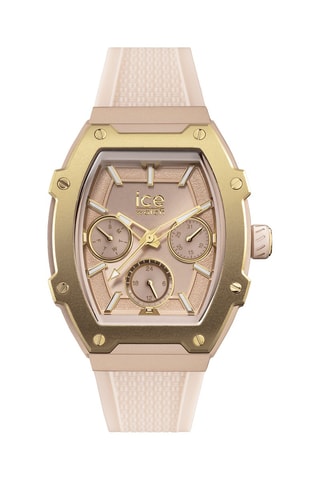 Silicone Quartz Horloge ICE Boliday - Beige en goudkleurig