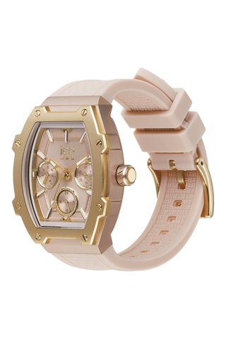 Silicone Quartz Horloge ICE Boliday - Beige en goudkleurig