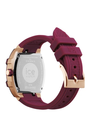 Silicone Quartz Horloge ICE Boliday - Bordeauxrood en Roségoudkleurig