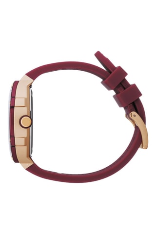 Silicone Quartz Horloge ICE Boliday - Bordeauxrood en Roségoudkleurig