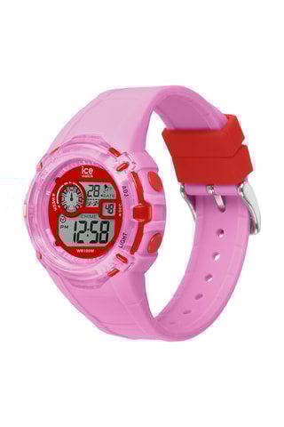 Silicone Quartz Horloge ICE Digit Explorer - Roze en rood