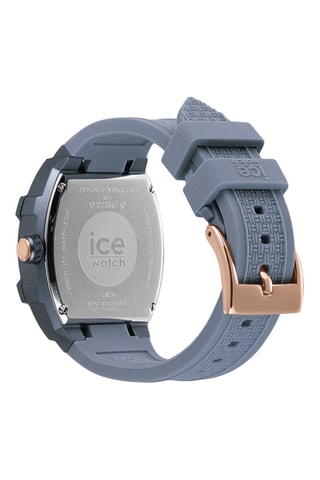 Silicone Quartz Horloge ICE Boliday - Blauw en Roségoudkleurig