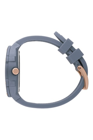 Silicone Quartz Horloge ICE Boliday - Blauw en Roségoudkleurig