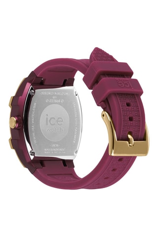 Silicone Quartz Horloge ICE Boliday - Bordeauxrood en goudkleurig 