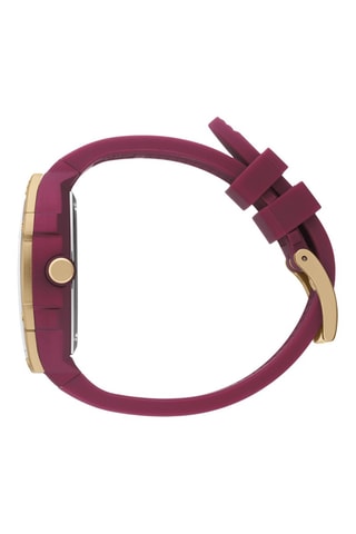 Silicone Quartz Horloge ICE Boliday - Bordeauxrood en goudkleurig 