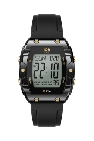 Digitaal Silicone Horloge ICE Digit - Stopwatch - Zwart