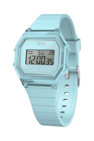 Digitaal Silicone Horloge ICE Digit Retro - Stopwatch - Hemelsblauw 