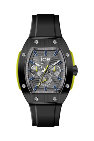 Silicone Quartz Horloge ICE Boliday - Zwart en Grijs