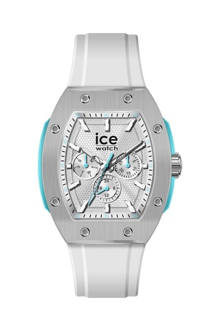 Silicone Quartz Horloge ICE Boliday - Wit en Zilverkleurig