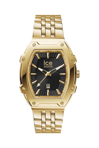 Stalen Quartz Horloge ICE Boliday - Goudkleurig en Zwart