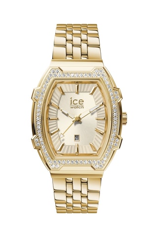 Stalen Quartz Horloge ICE Boliday - Goudkleurig en Beige