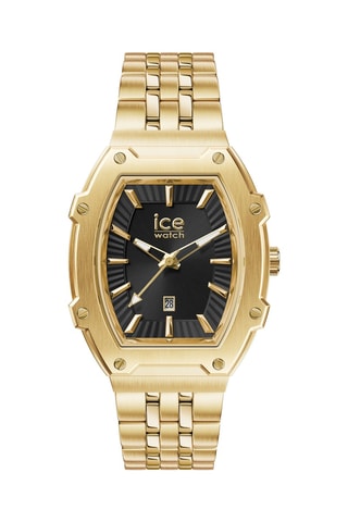 Stalen Quartz Horloge ICE Boliday - Goudkleurig en Zwart