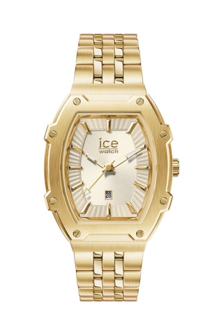 Stalen Quartz Horloge ICE Boliday - Goudkleurig en Beige