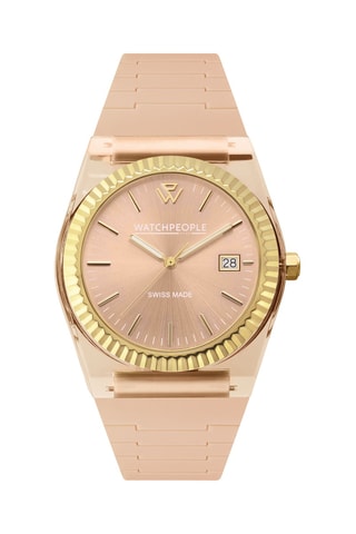 Silicone Quartz Horloge WP1 - Beige en Goudkleurig