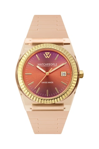 Silicone Quartz Horloge WP1 - Beige en Goudkleurig