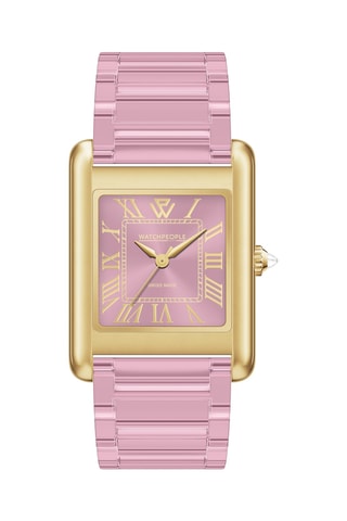 Polyamide Quartz Horloge WP6 - Roze en Goudkleurig