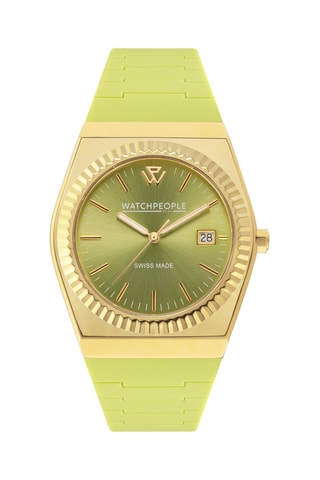 Silicone Quartz Horloge WP1 - Groen en Goudkleurig